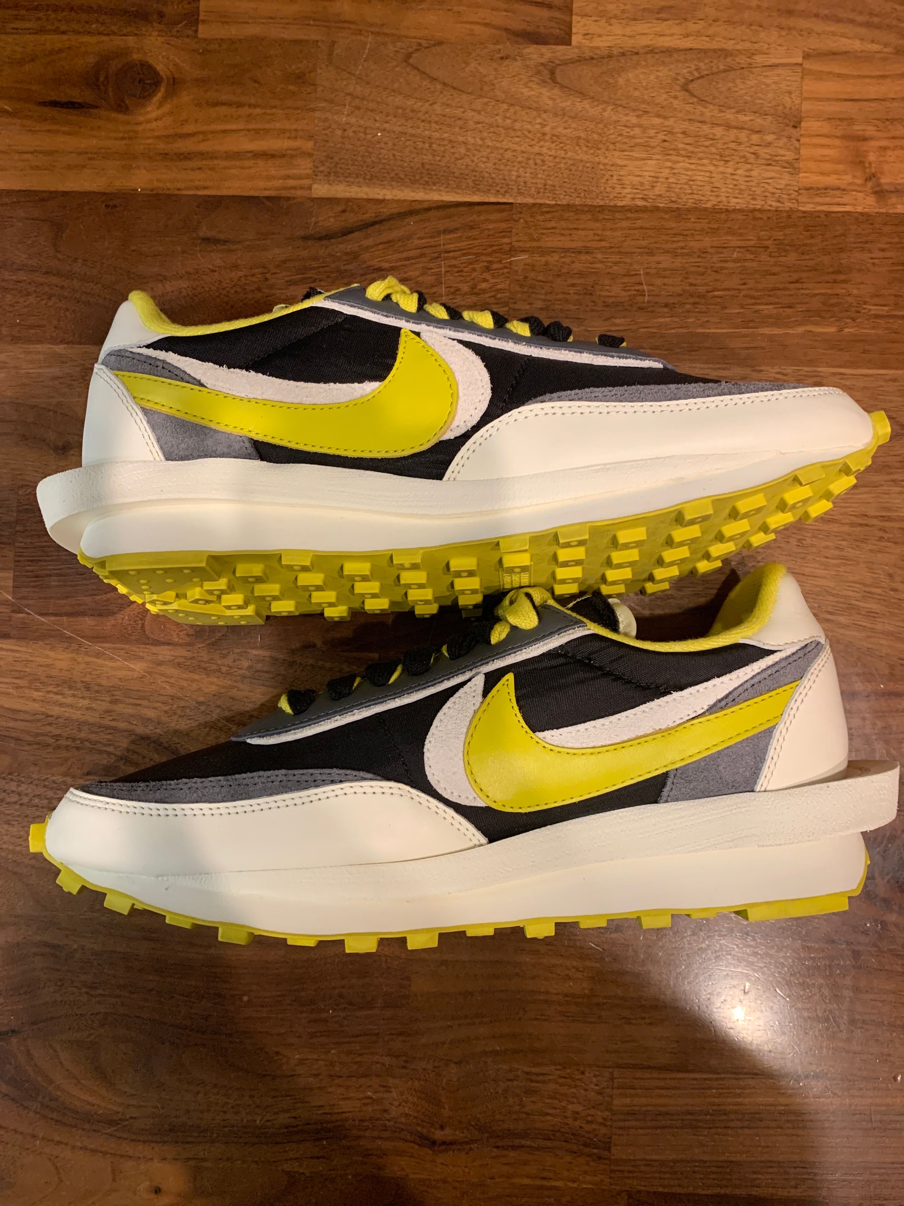 UNDERCOVER × sacai × Nike LD Waffle "Black/Sail-Dark Grey-Bright Citron"