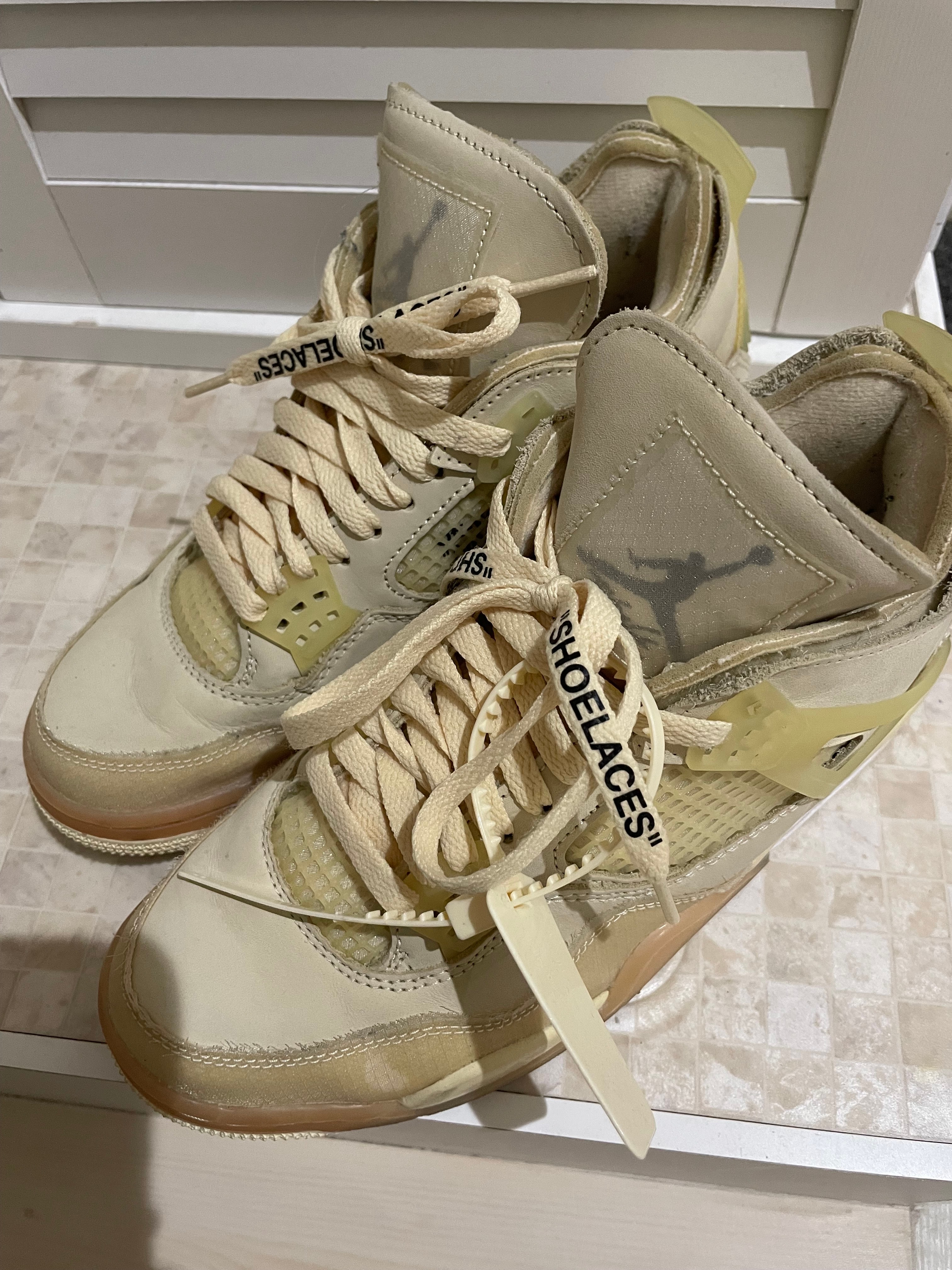 Off-White × Nike Women's Air Jordan 4 SP "Sail"