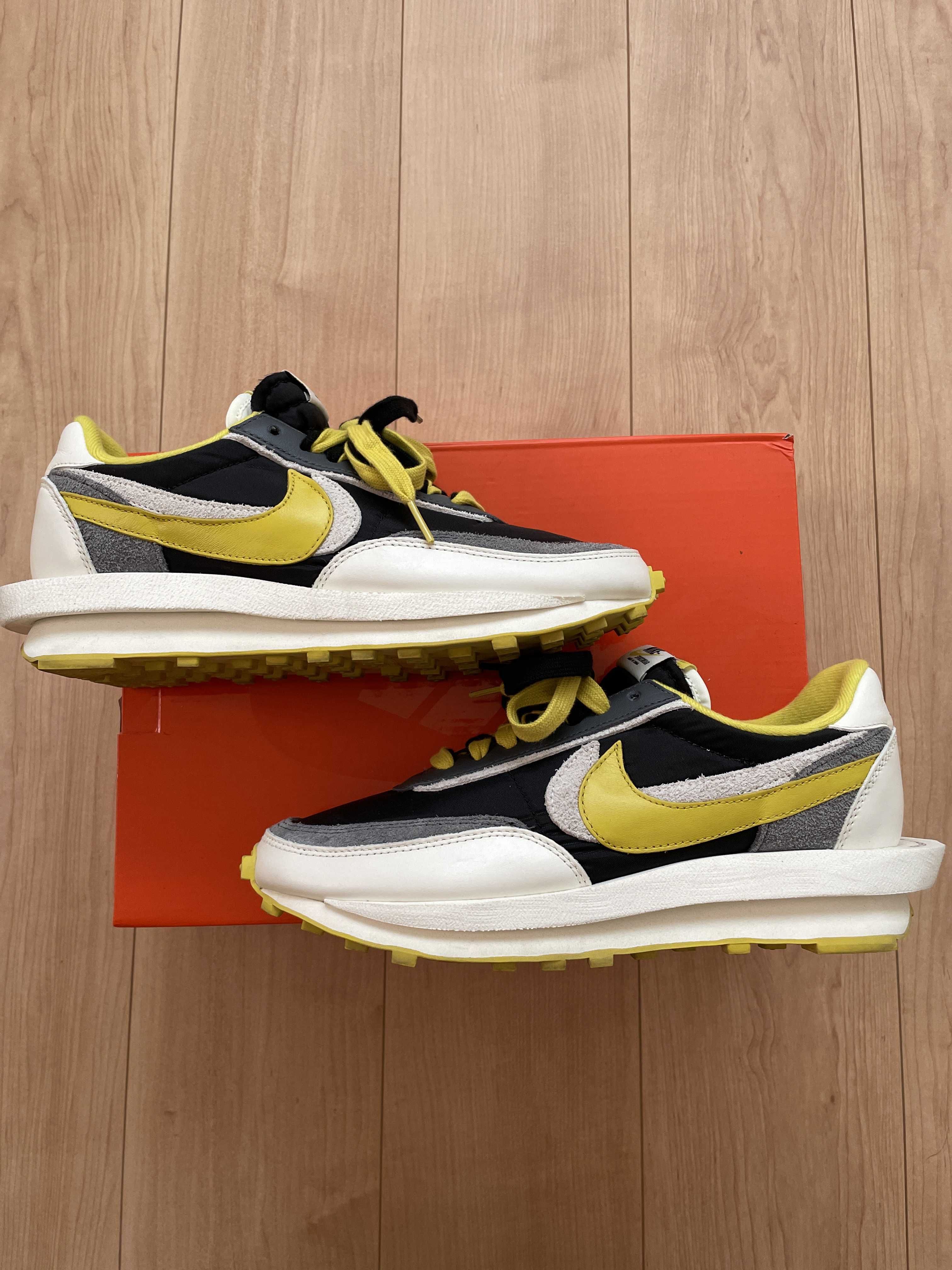 UNDERCOVER × sacai × Nike LD Waffle "Black/Sail-Dark Grey-Bright Citron"