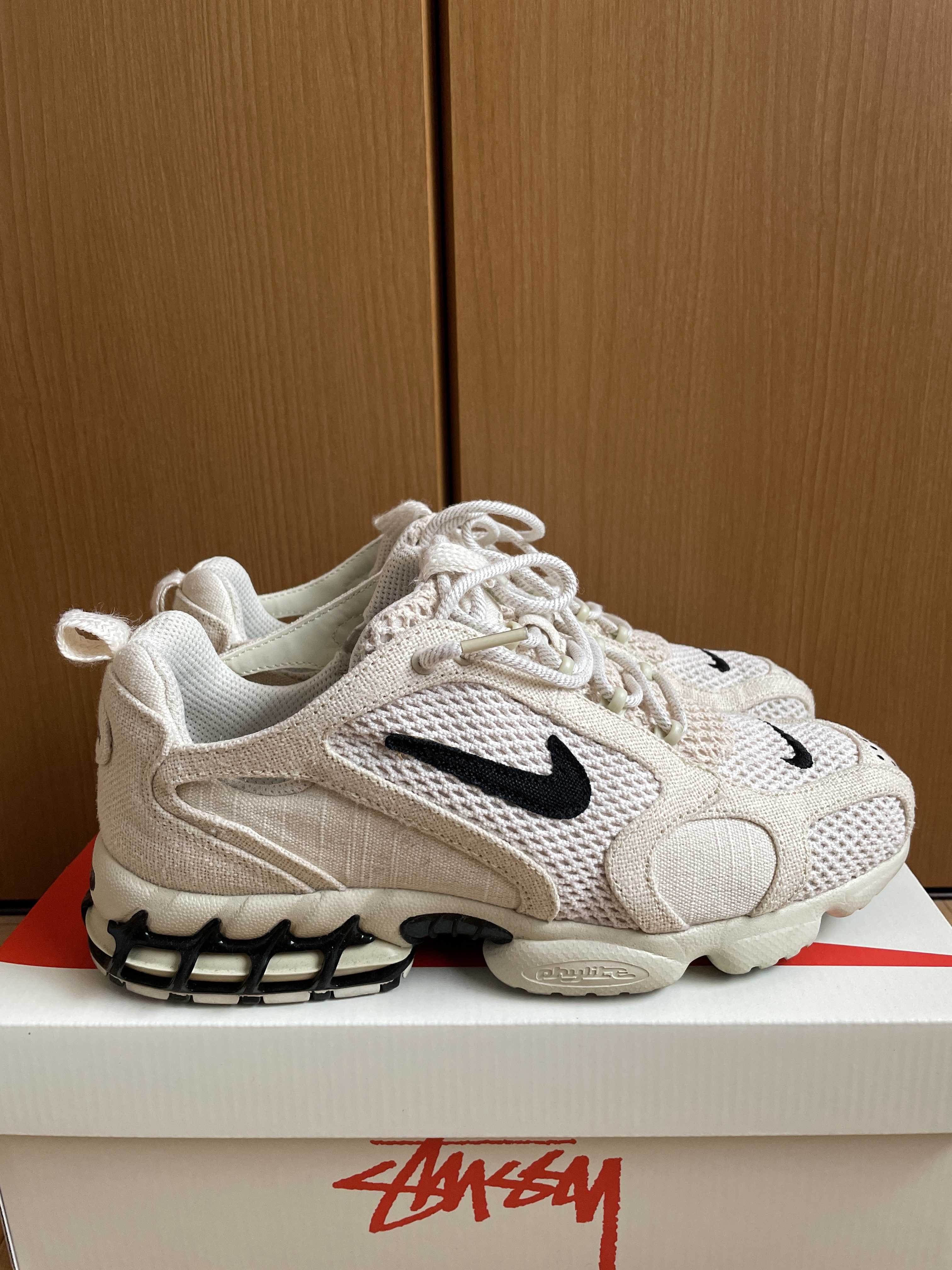 Stussy × Nike Air Zoom Spiridon CG 2 "Fossil/Black"