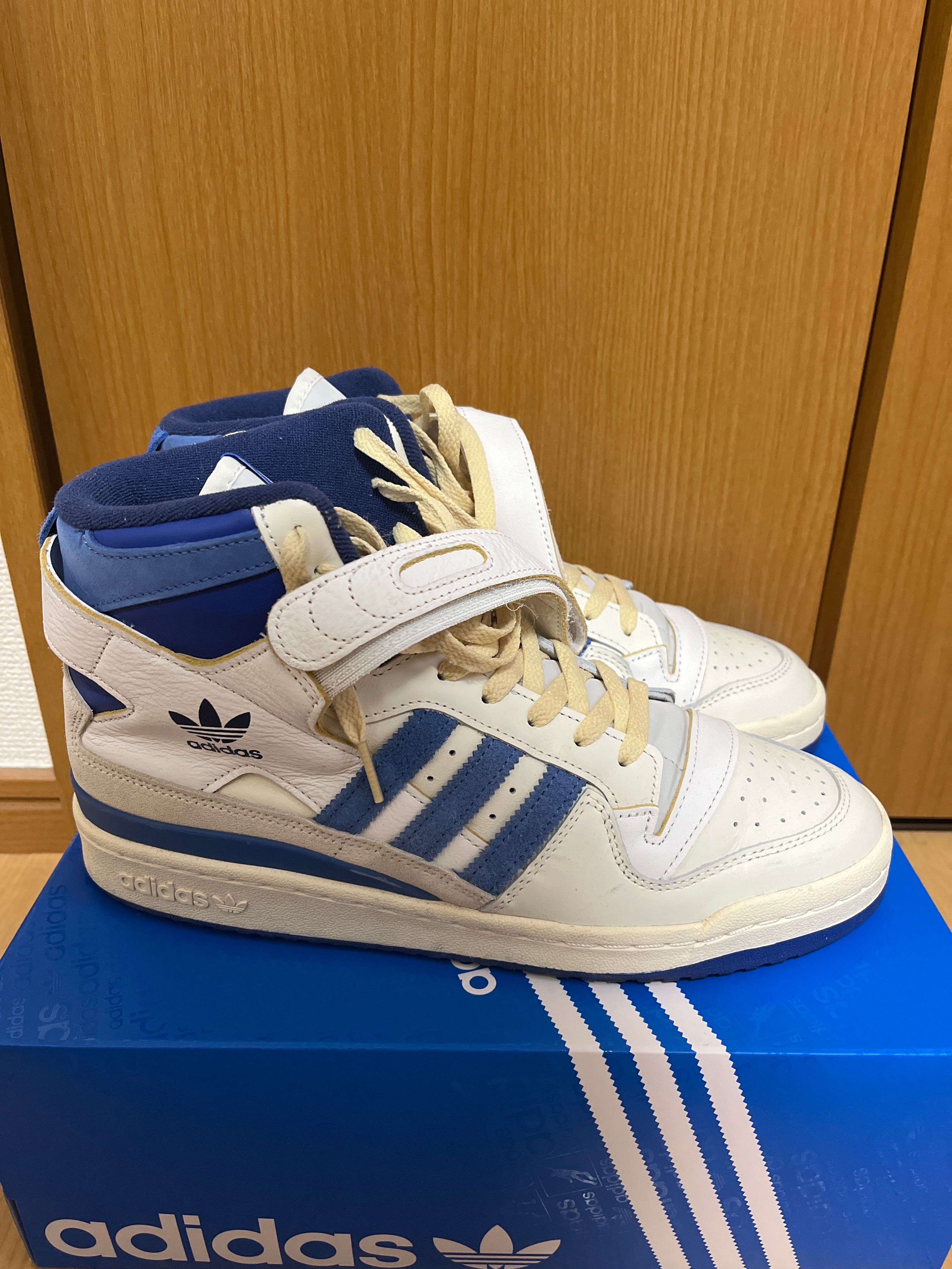 adidas Forum 84 High Blue Thread "Off White-Bright Blue/Footwear White"