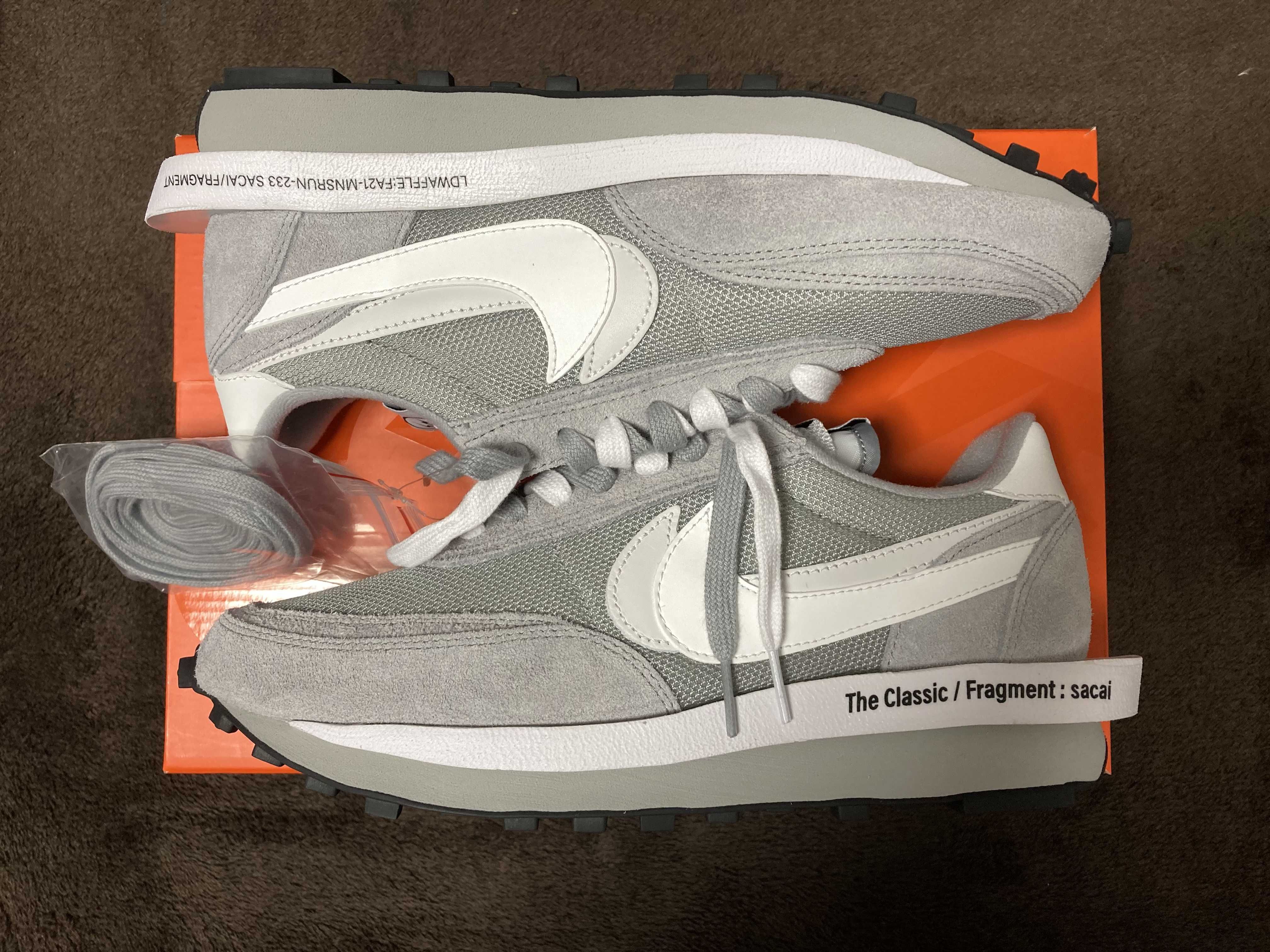 Fragment × sacai × Nike LD Waffle "Light Smoke Grey"