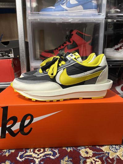 UNDERCOVER × sacai × Nike LD Waffle "Black/Sail-Dark Grey-Bright Citron"