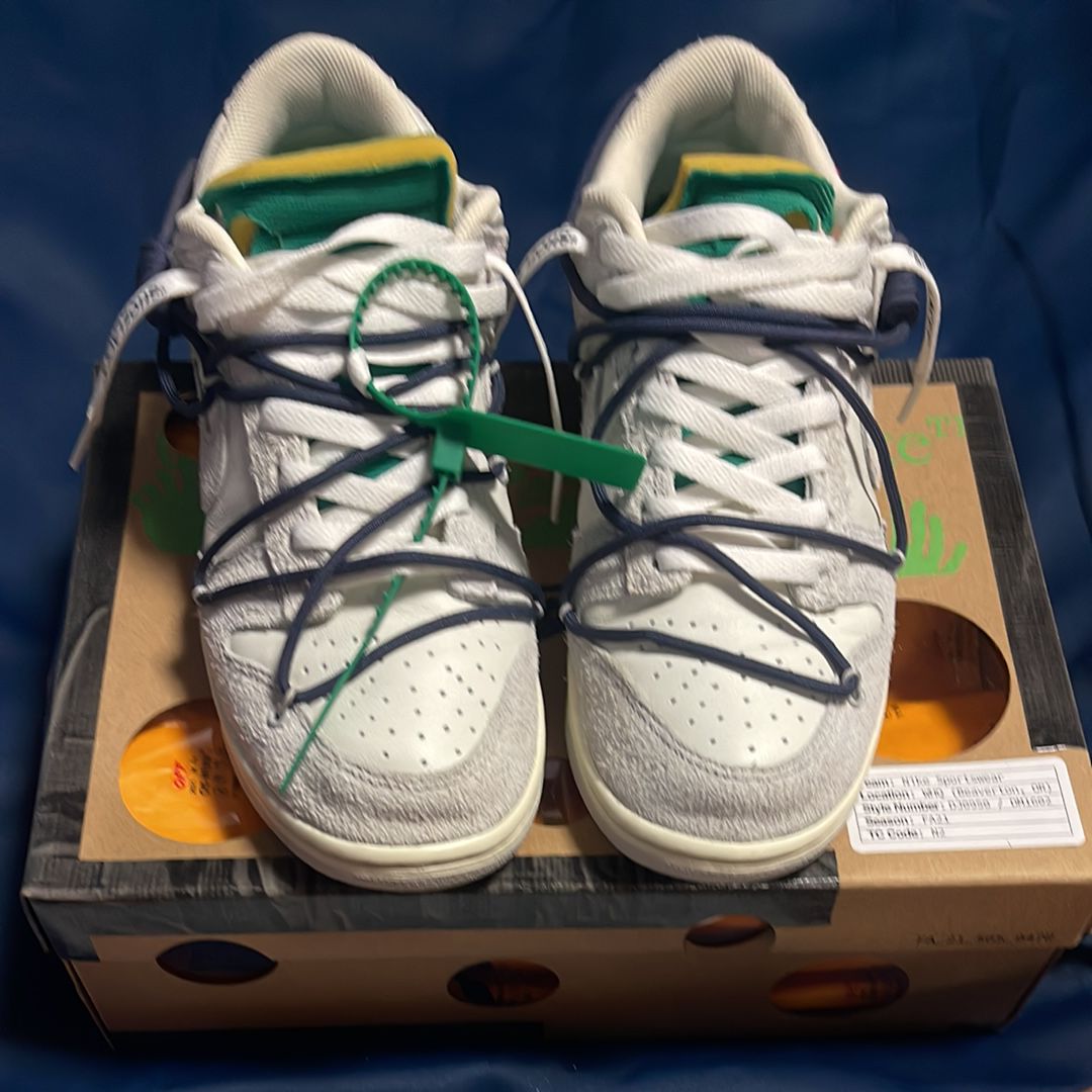 Off-White × Nike Dunk Low "Sail/Neutral Grey/Gridiron"