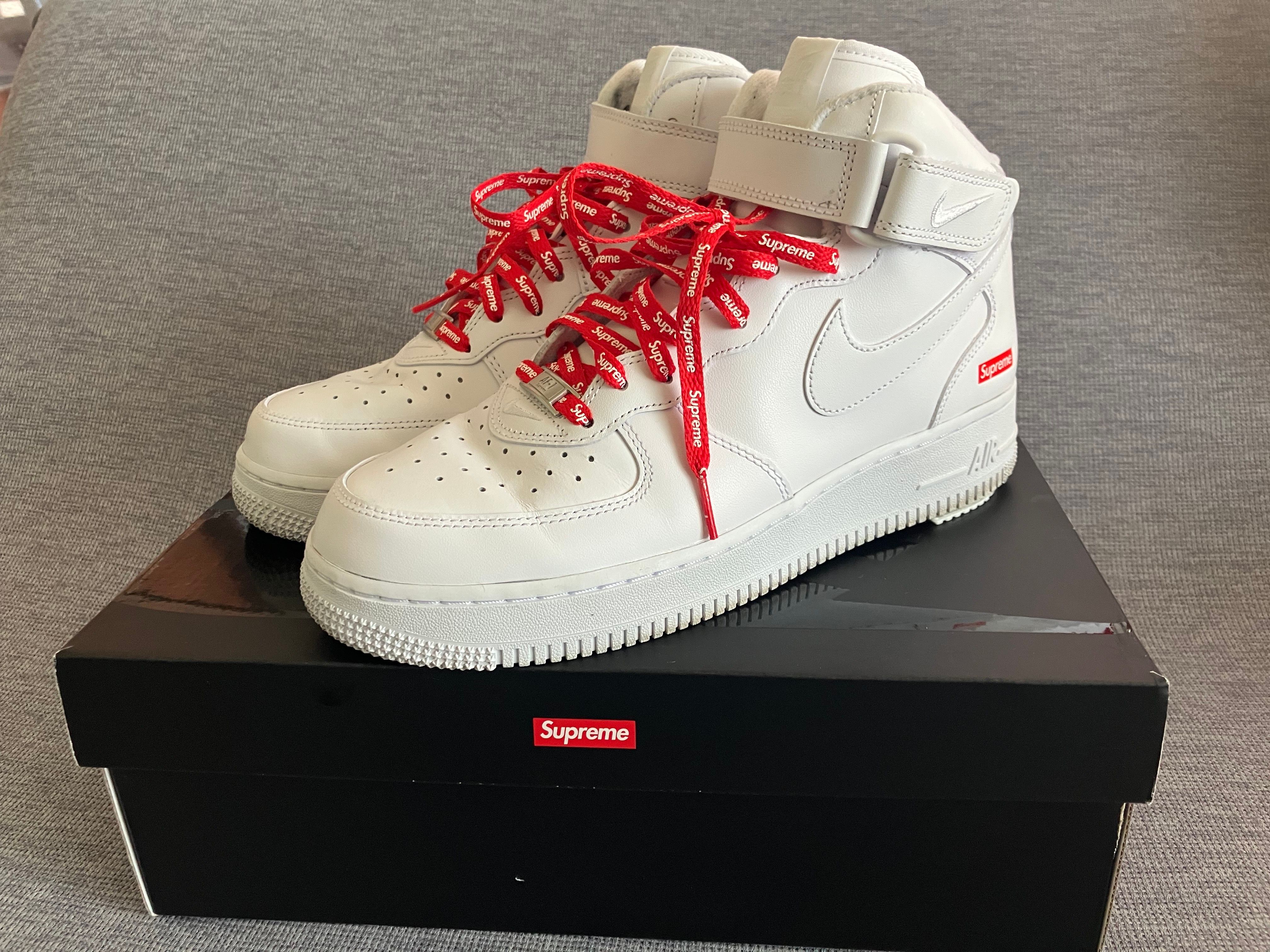 Supreme × Nike Air Force 1 Mid "White" FW24