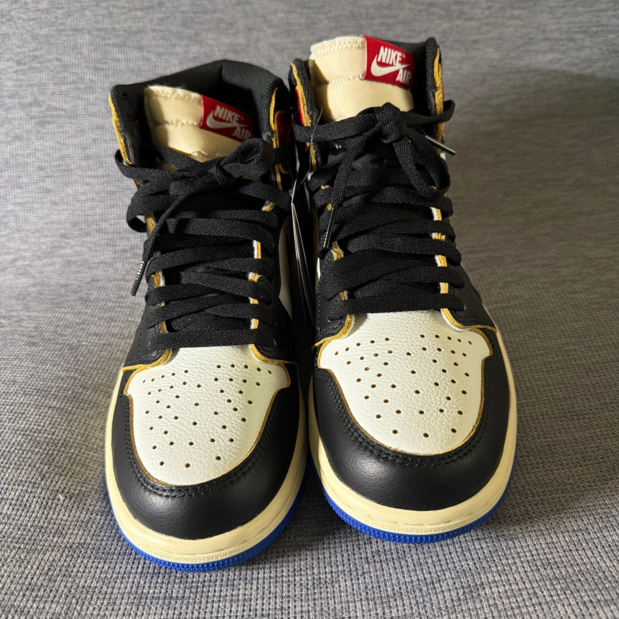 fragment design × UNION × Nike Air Jordan 1 High OG "Black/Varsity Red"