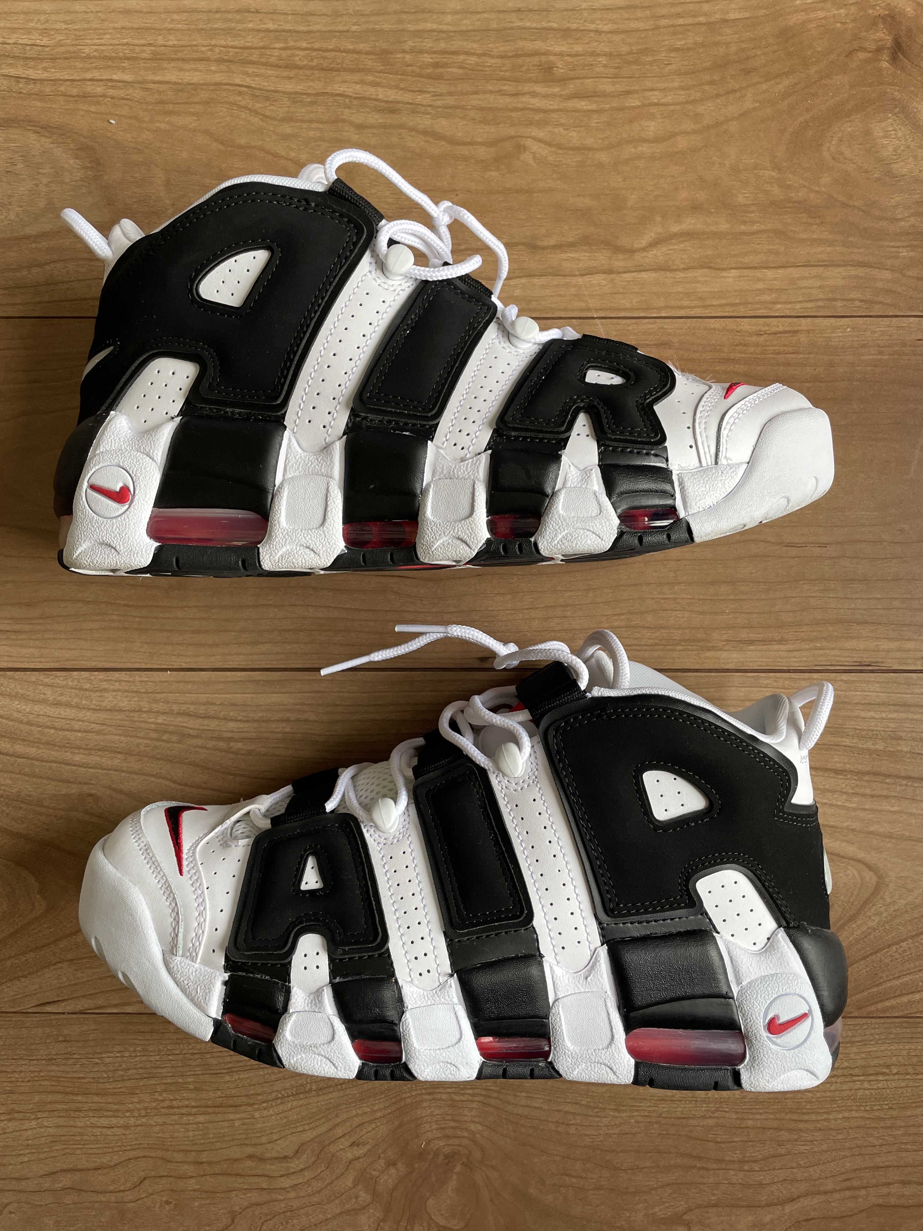NIKE AIR MORE UPTEMPO "WHITE/BLACK/UNIVERSITY RED"(2020)