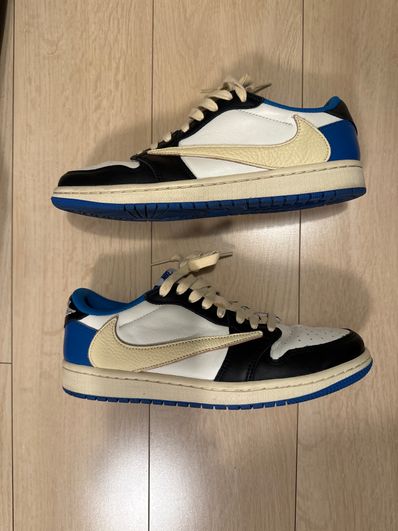 Travis Scott × fragment design × Nike Air Jordan 1 Low OG SP "Military Blue"
