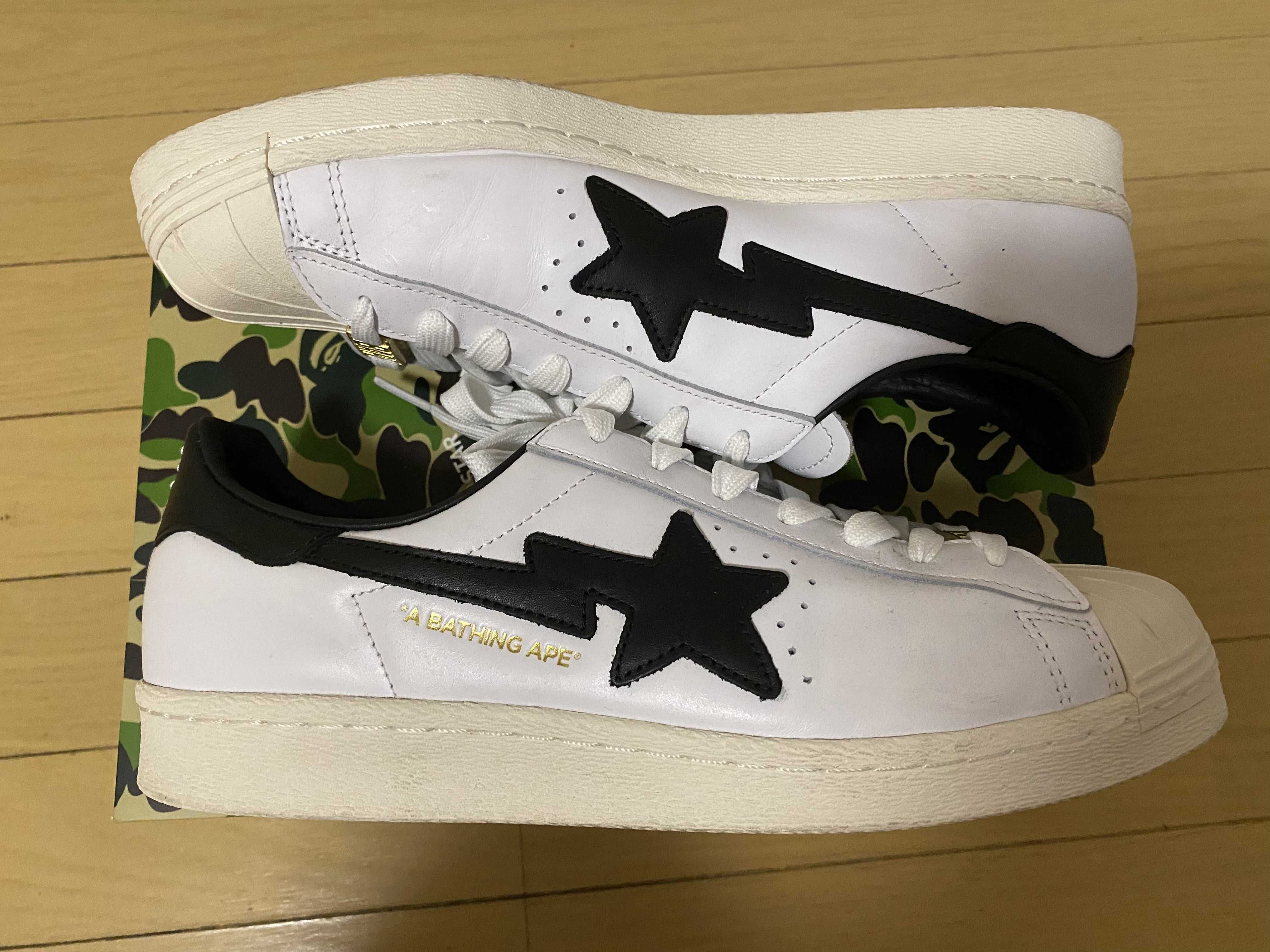 A BATHING APE × adidas Superstar 80s "White/Black"