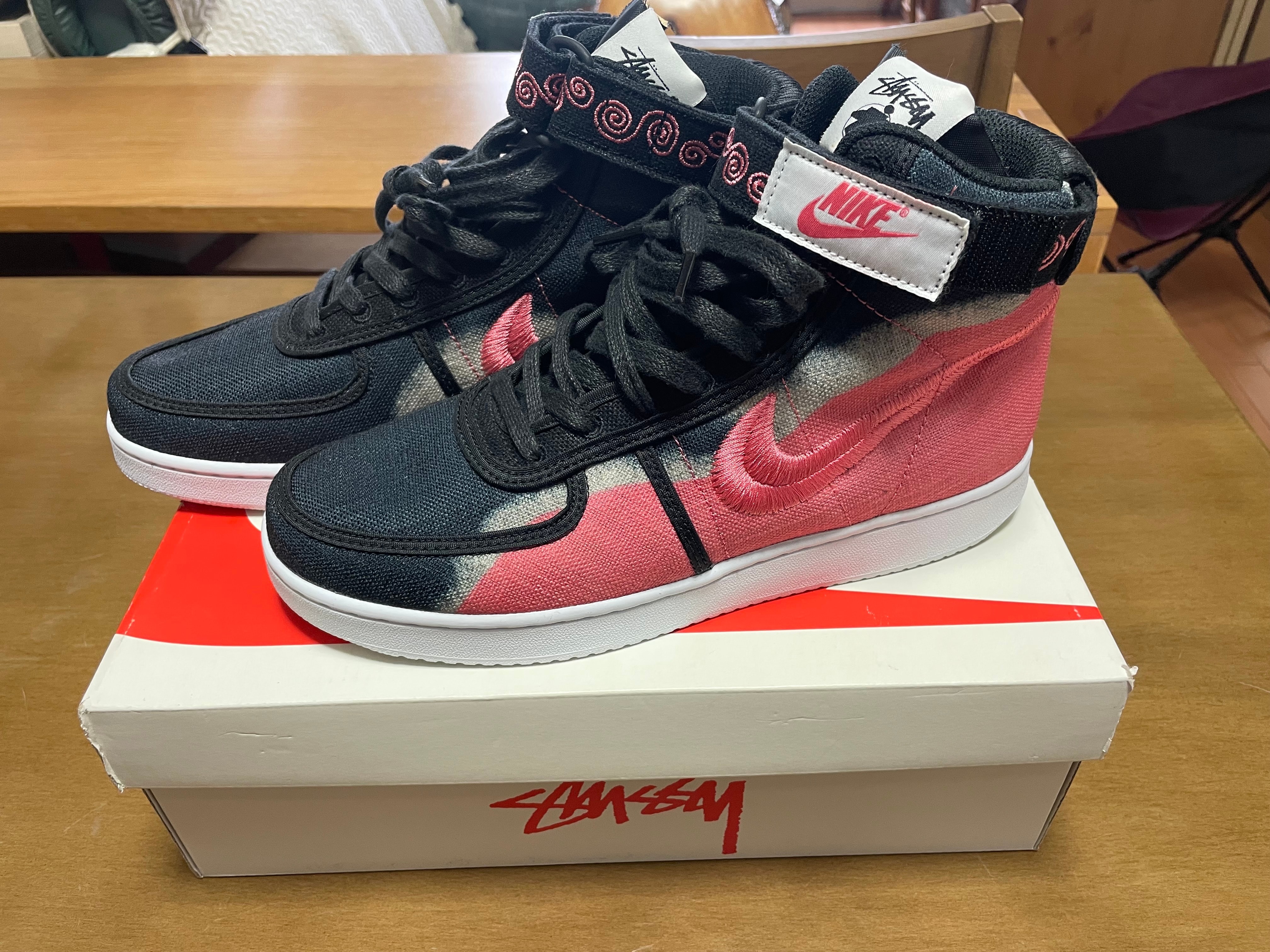 NOMA t.d. × Stussy × Nike Vandal High SP "Black/Sea Coral/White"