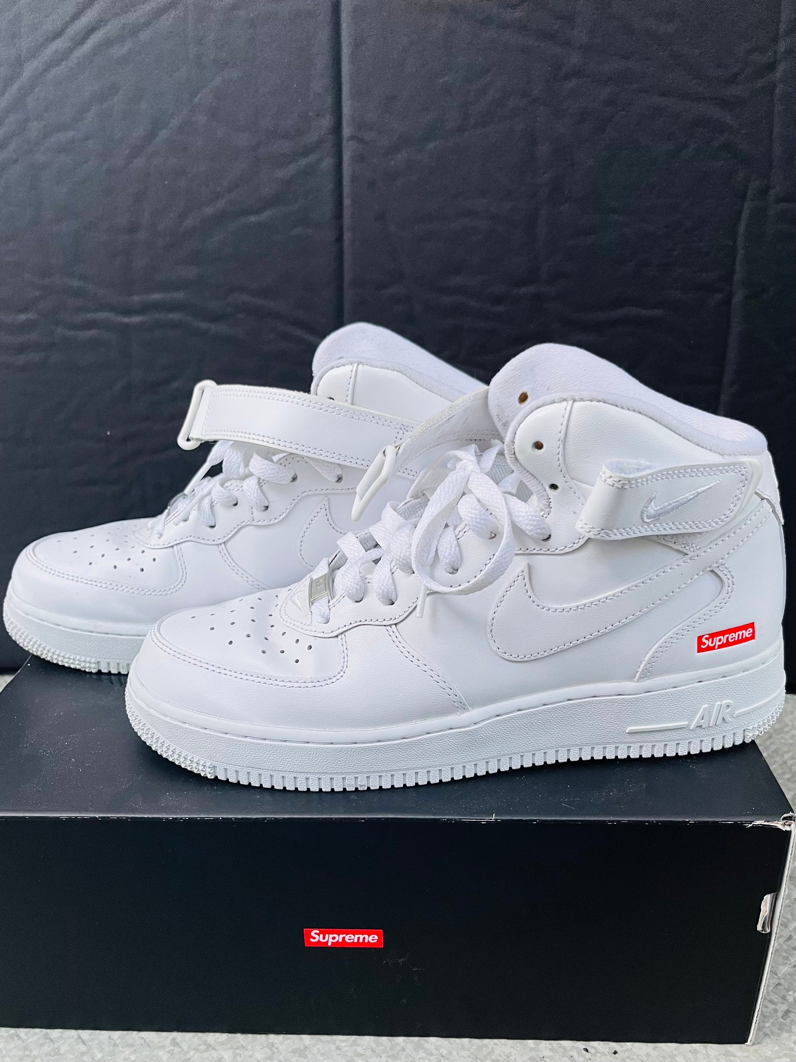 Supreme × Nike Air Force 1 Mid "White" FW24