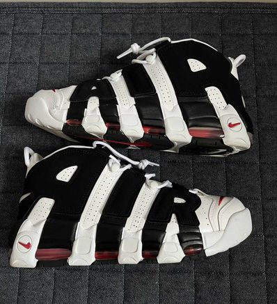 NIKE AIR MORE UPTEMPO "WHITE/BLACK/UNIVERSITY RED"(2020)