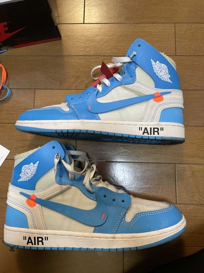 Off-White × Nike Air Jordan 1 High UNC "White/Dark Powder Blue"