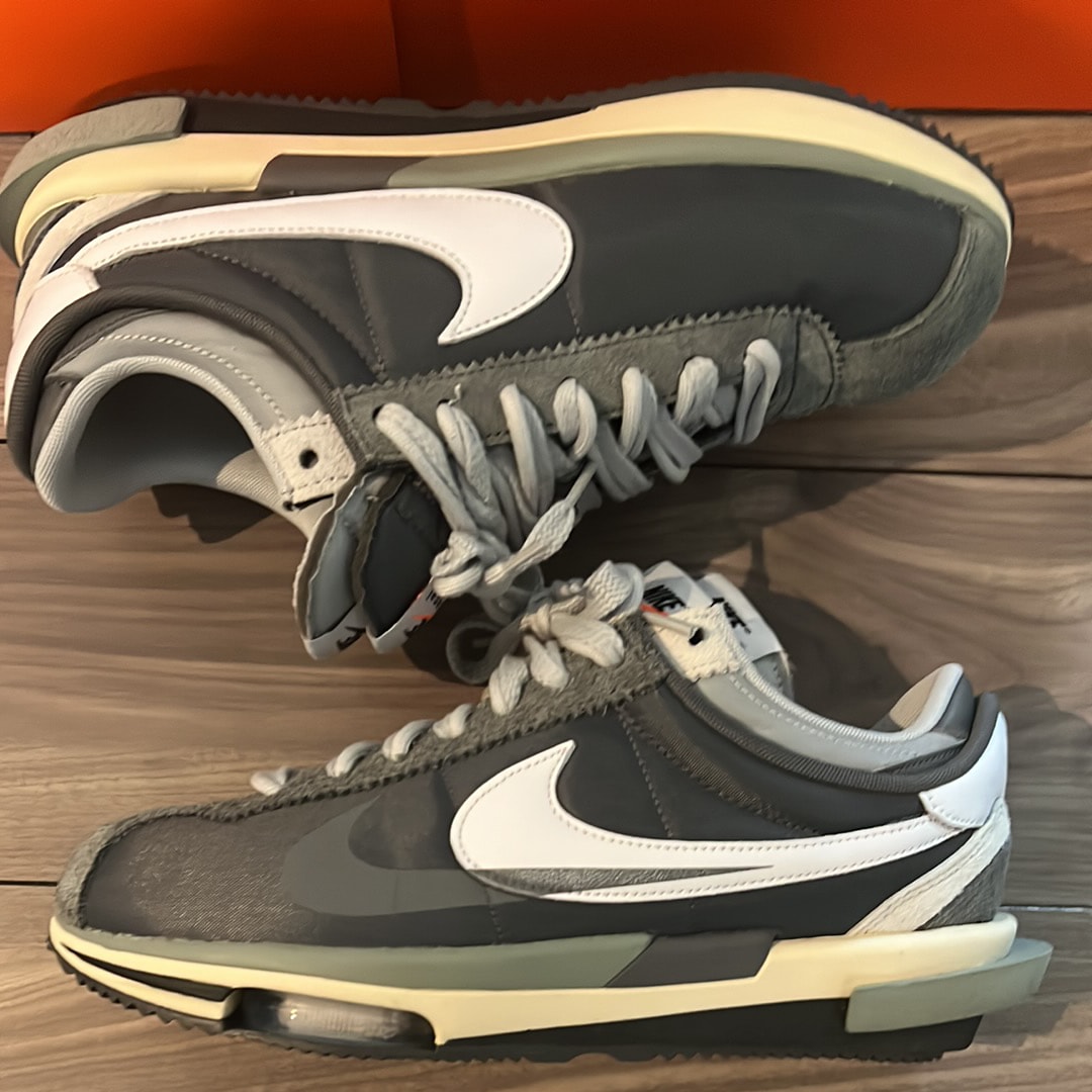 sacai × Nike Zoom Cortez "Iron Grey"