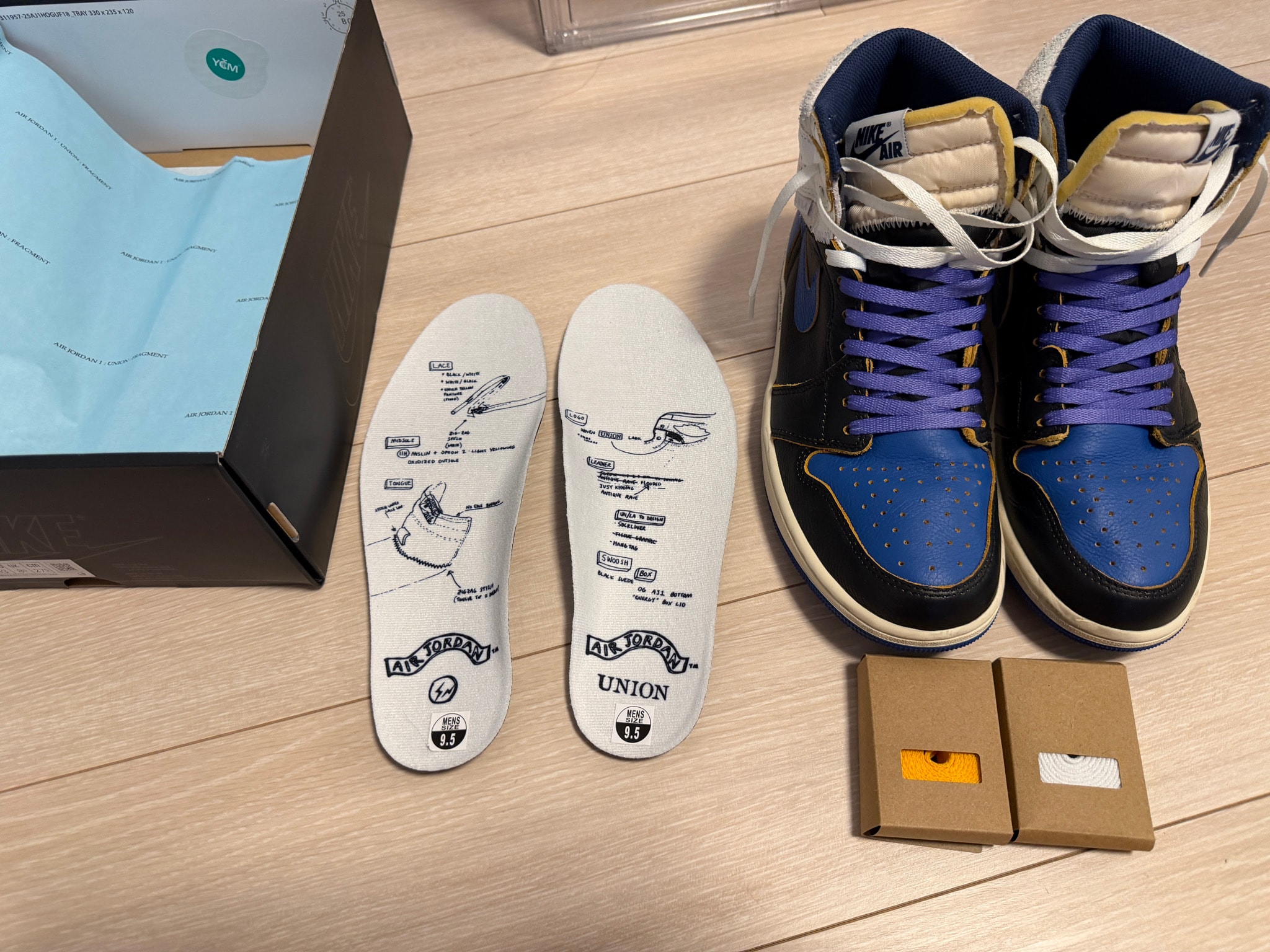 fragment design × UNION × Nike Air Jordan 1 High OG "Sport Royal"