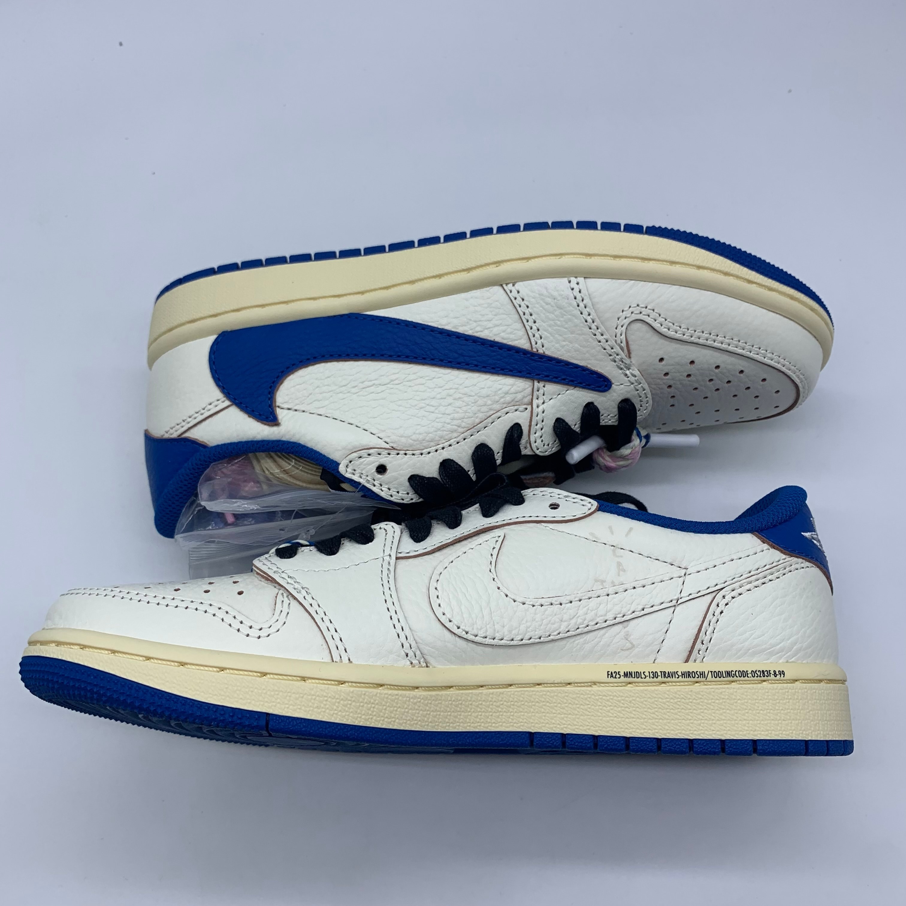 Travis Scott × fragment design × Nike Air Jordan 1 Low OG "Sail/Military Blue"