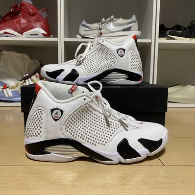 Supreme × Nike Air Jordan 14 Retro "White/University Red"