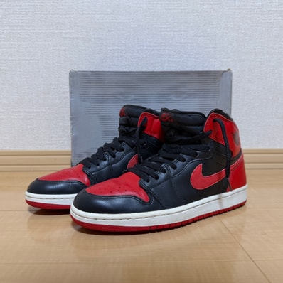 Nike Air Jordan 1 Retro High "Black Varsity Red/Bred"(2001)
