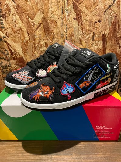 Neck face × Nike SB Dunk Low "Black/White/Multi Color"