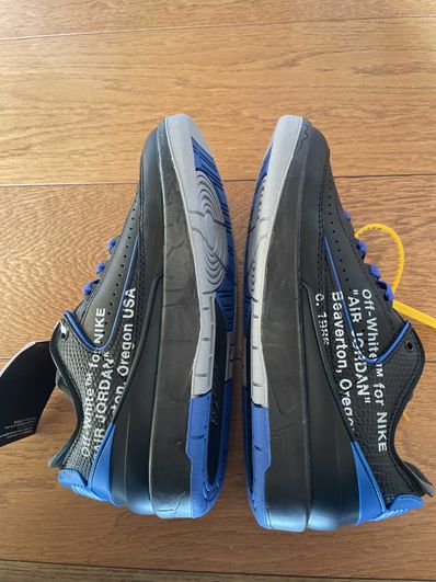 Off-White × Nike Air Jordan 2 Low "Black and Varsity Royal"
