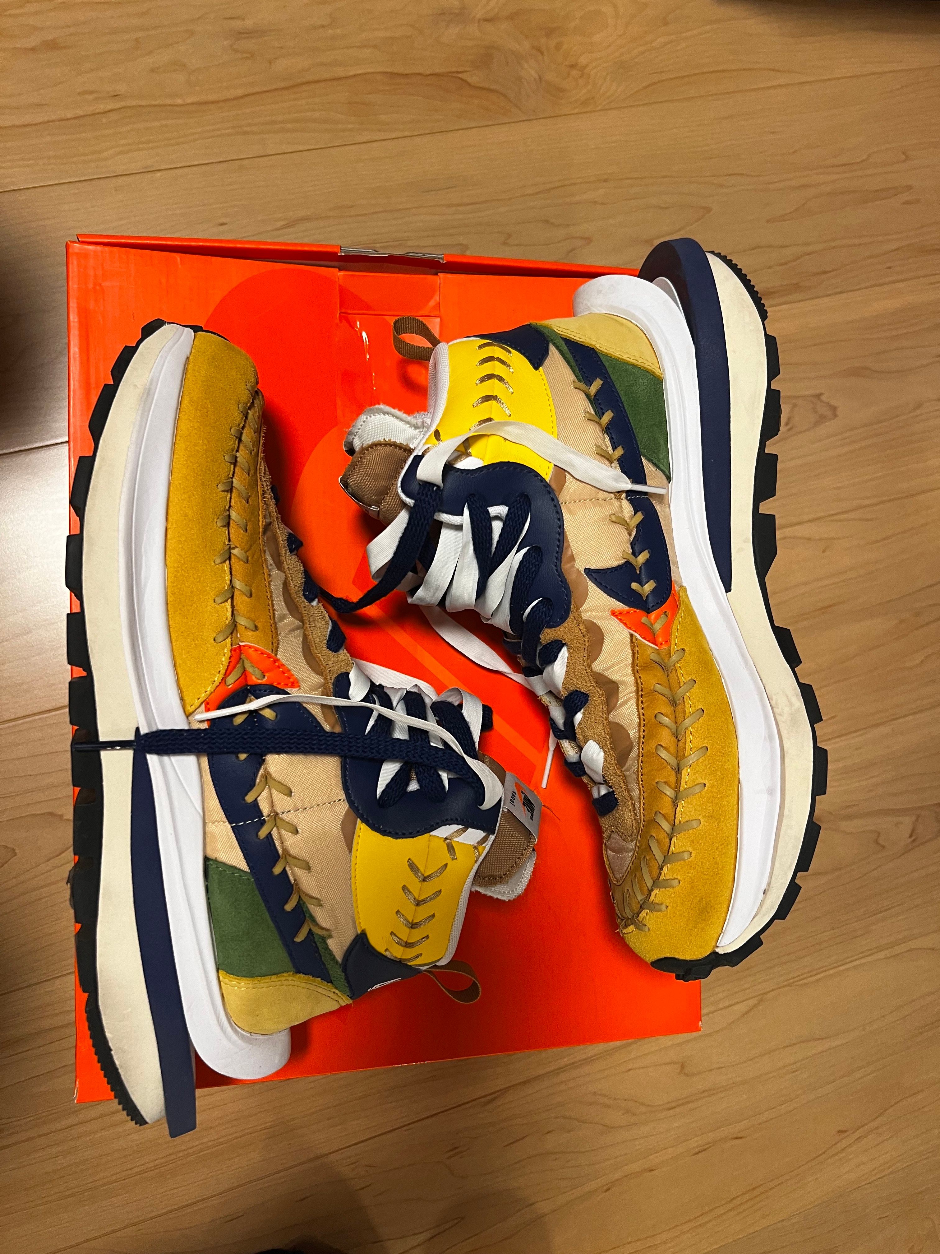 Jean-Paul Gaultier × sacai × Nike VaporWaffle "Sesame/Multi Color"