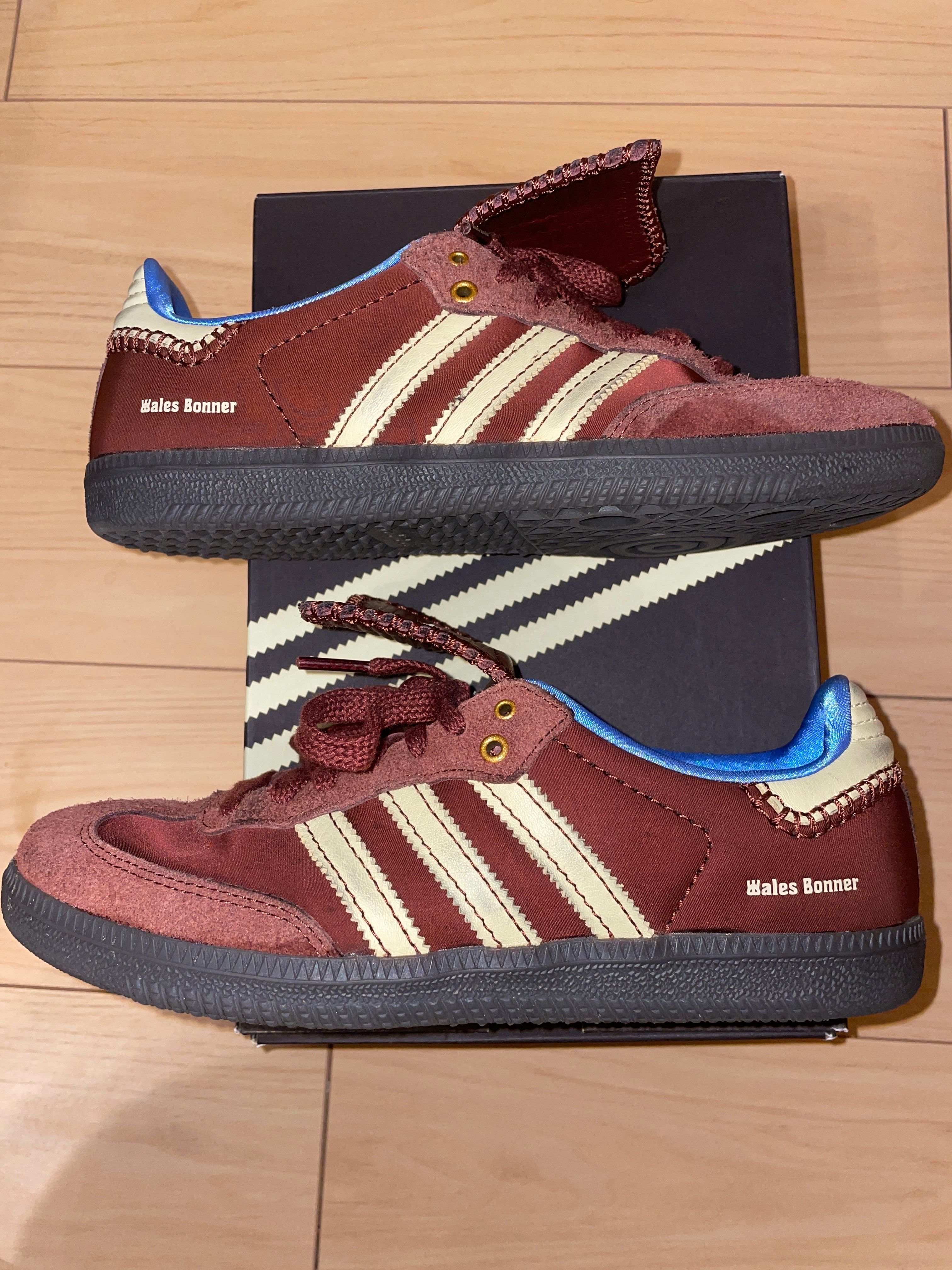 Wales Bonner × adidas Samba Nylon Low "Fox Brown/Sandy Beige/Lucky Blue"