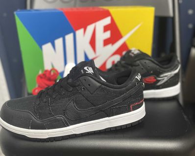 Wasted Youth × Nike SB Dunk Low "Black Denim" / VERDY