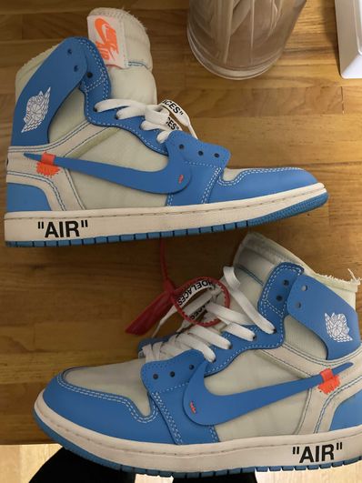 Off-White × Nike Air Jordan 1 High UNC "White/Dark Powder Blue"