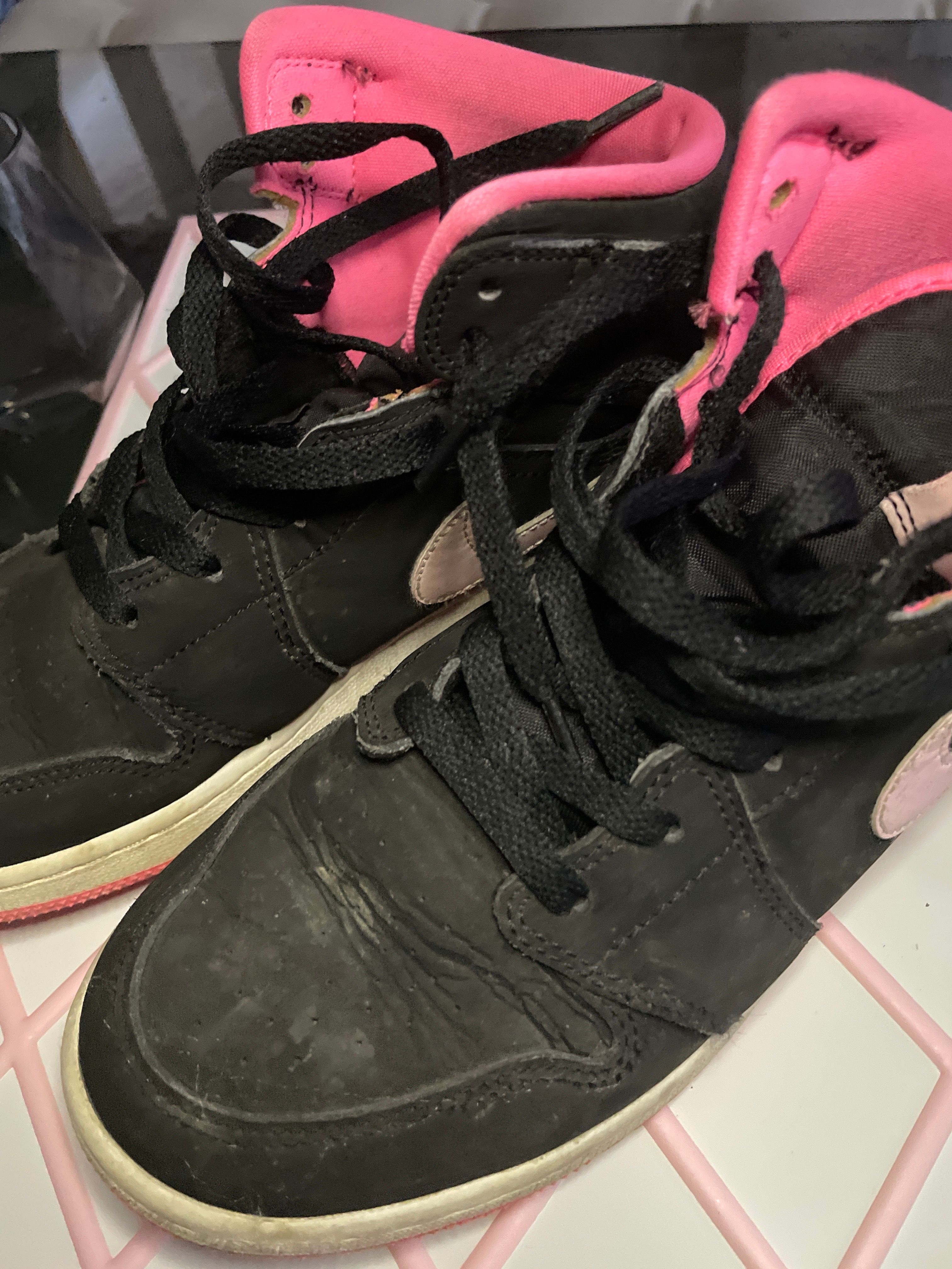 NIKE AIR JORDAN 1 MID BLACK DIGITAL PINK (GS)