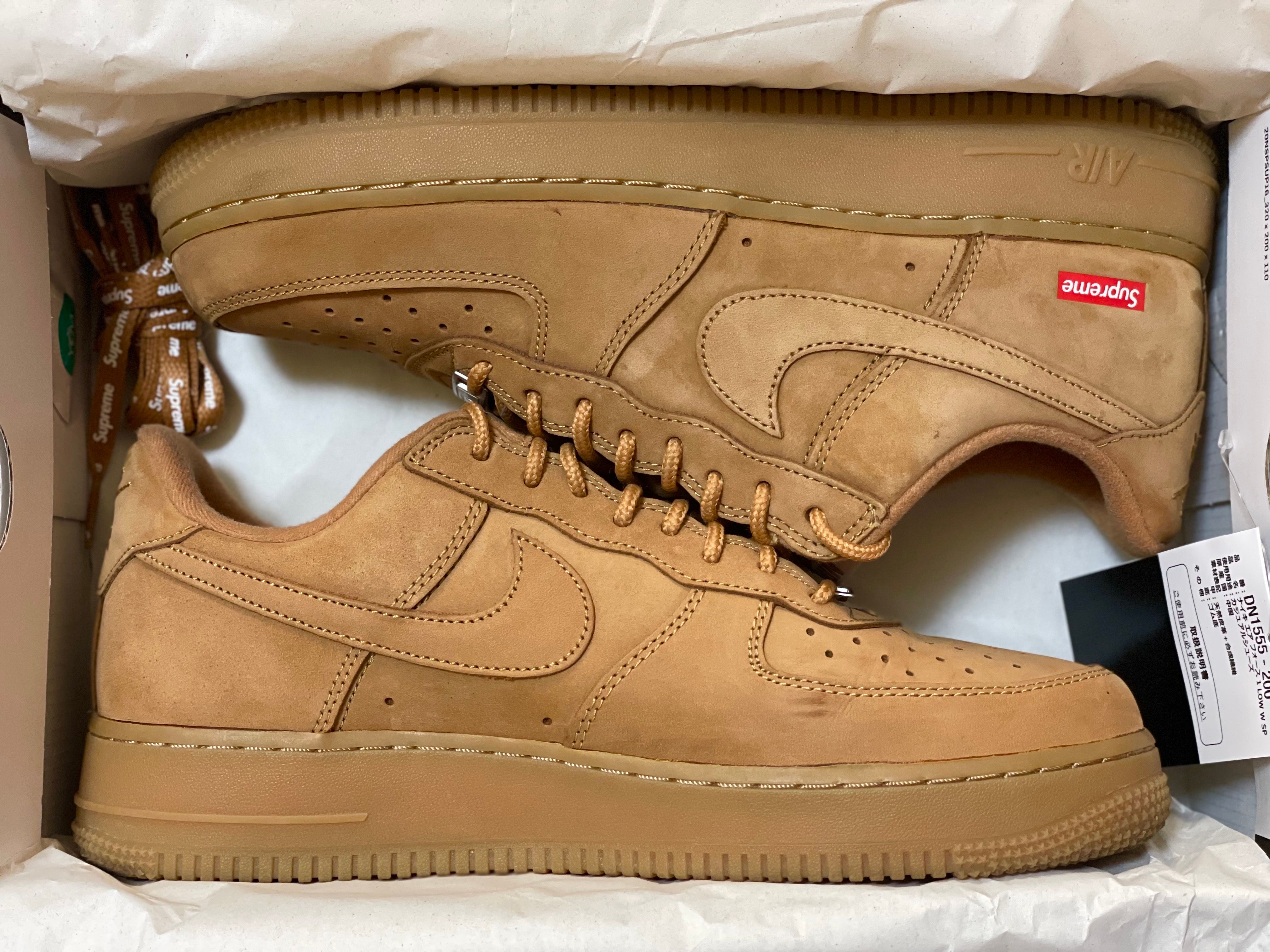 Supreme × Nike Air Force 1 Low "Flax/Wheat"