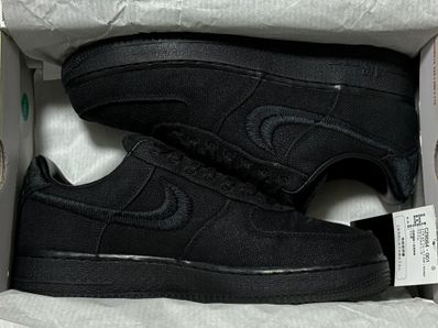 Stussy × Nike Air Force 1 Low "Triple Black"