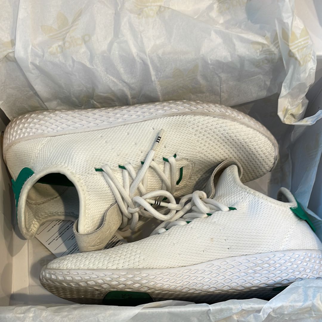 Pharrell Williams × adidas Tennis HU "White/Green"