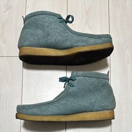 エンド × クラークス オックスフォード フラワーズ ワラビー ブーツ "グリーンフローラル"