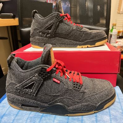 Nike × Levi's Air Jordan 4 "Black Denim" (Tag: LEVIS®)