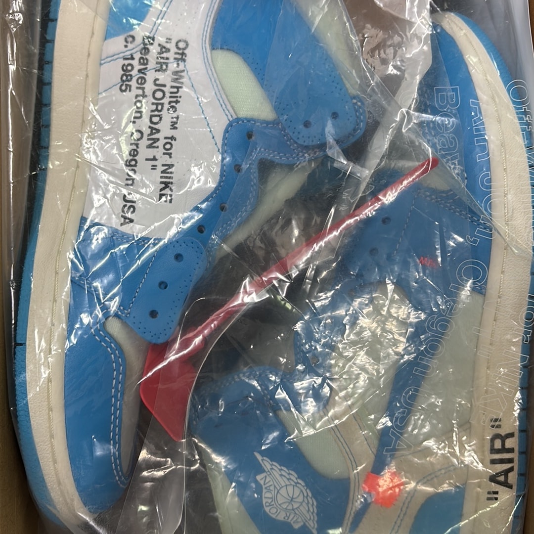 Off-White × Nike Air Jordan 1 High UNC "White/Dark Powder Blue"