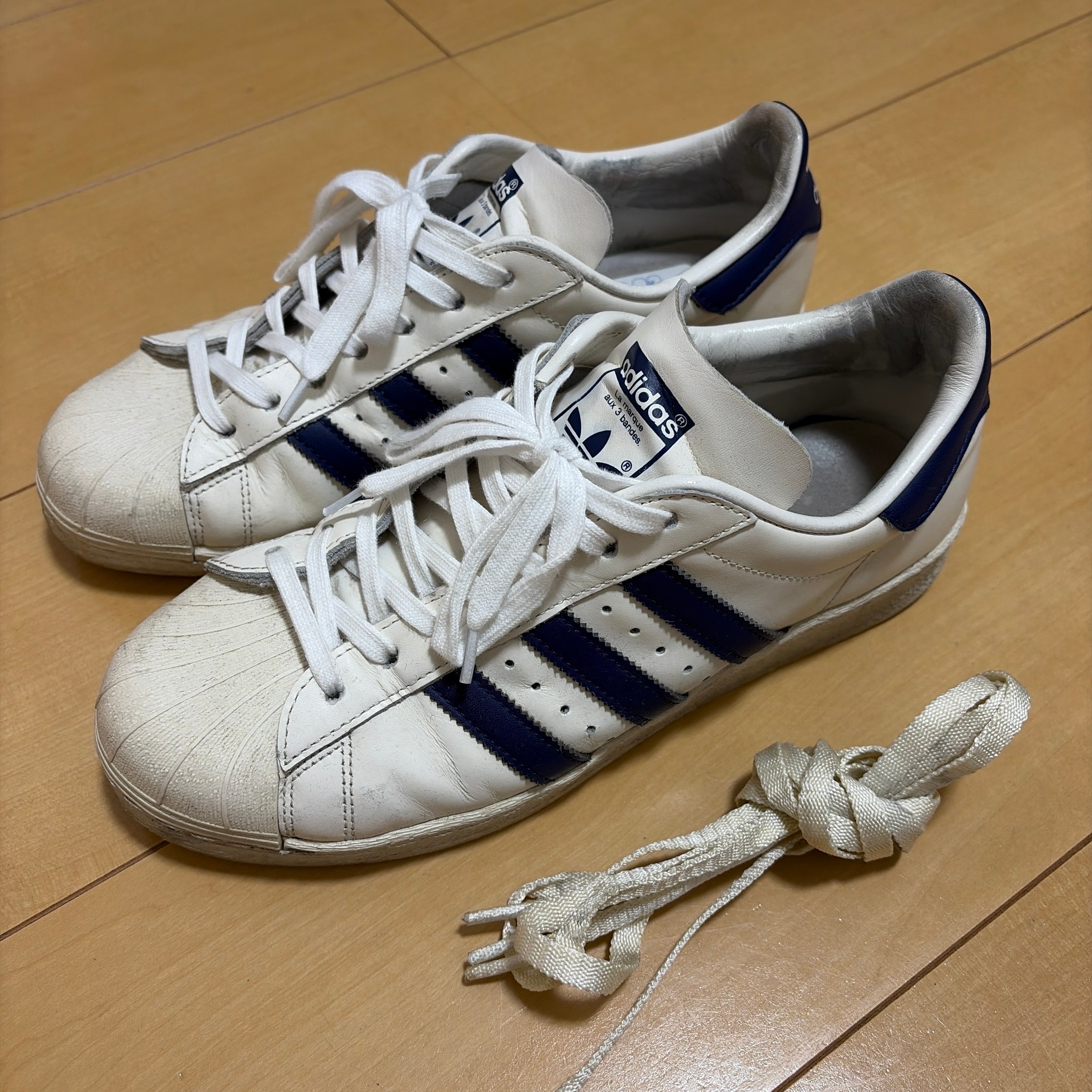 adidas Superstar 82 "Cloud White/Dark Blue/Off White"