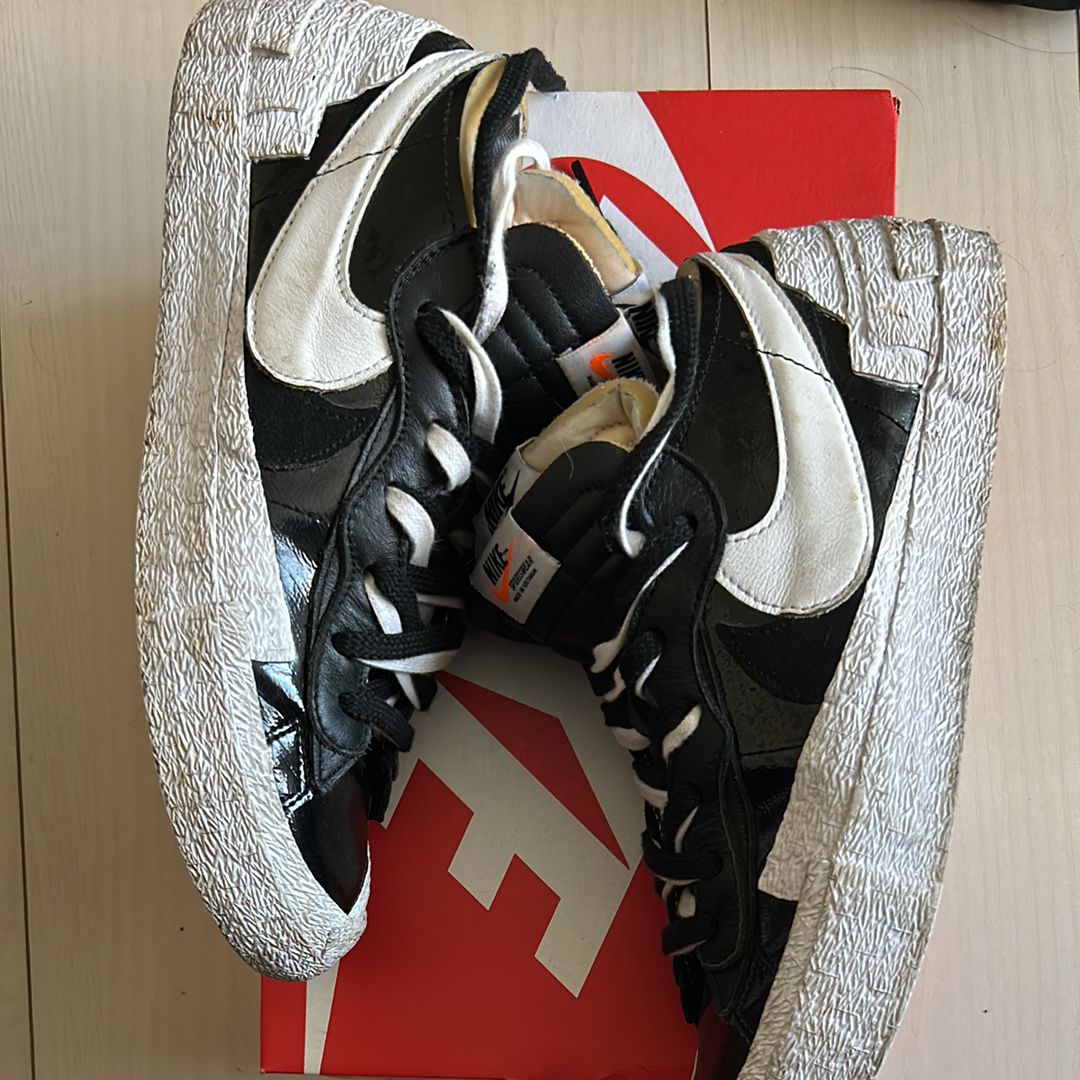 sacai × Nike Blazer Low "Black Patent Leather"