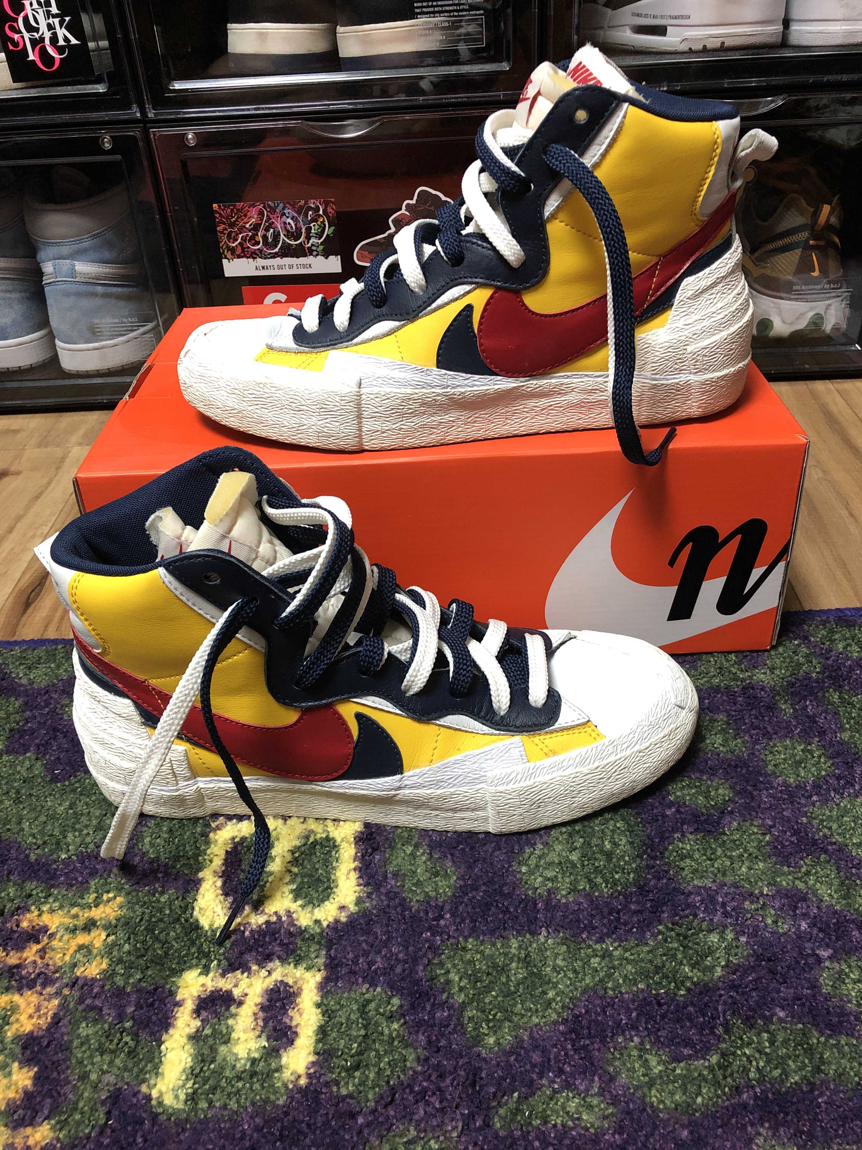 sacai × Nike Blazer Mid "Varsity Maize/Varsity Red"