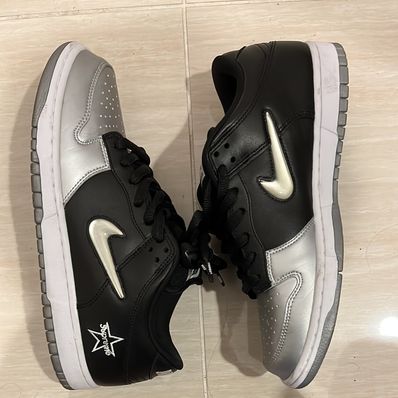 Supreme × Nike Dunk Low "Metallic Silver/Black"