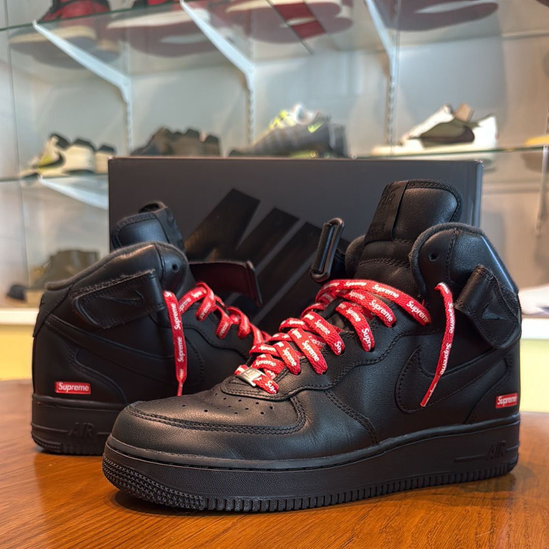 Supreme × Nike Air Force 1 Mid "Black" FW24