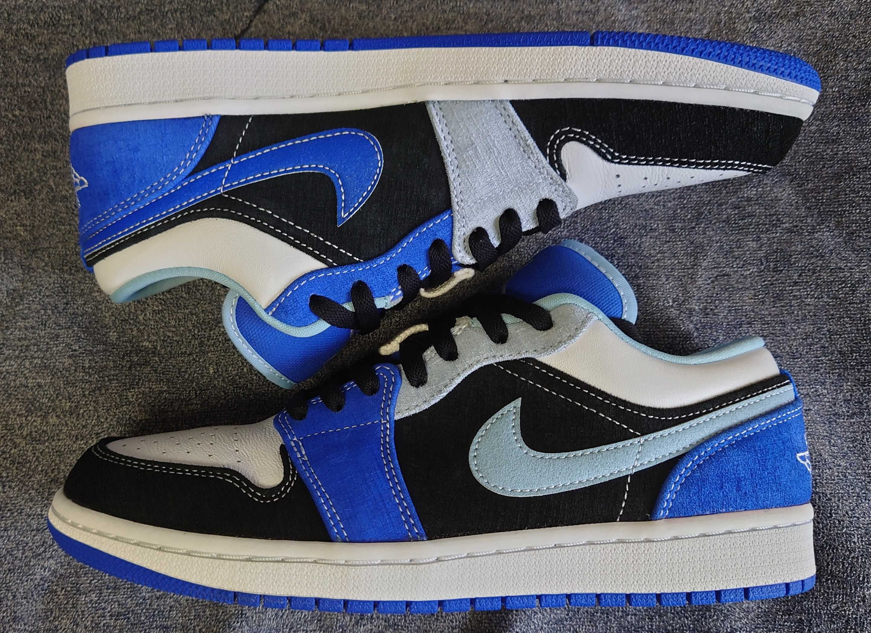 NIKE AIR JORDAN 1 LOW "WHITE/BLACK/BLUE"