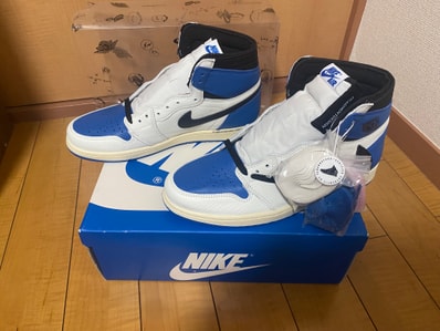 Travis Scott × fragment design × Nike Air Jordan 1 Retro High OG SP "Military Blue"