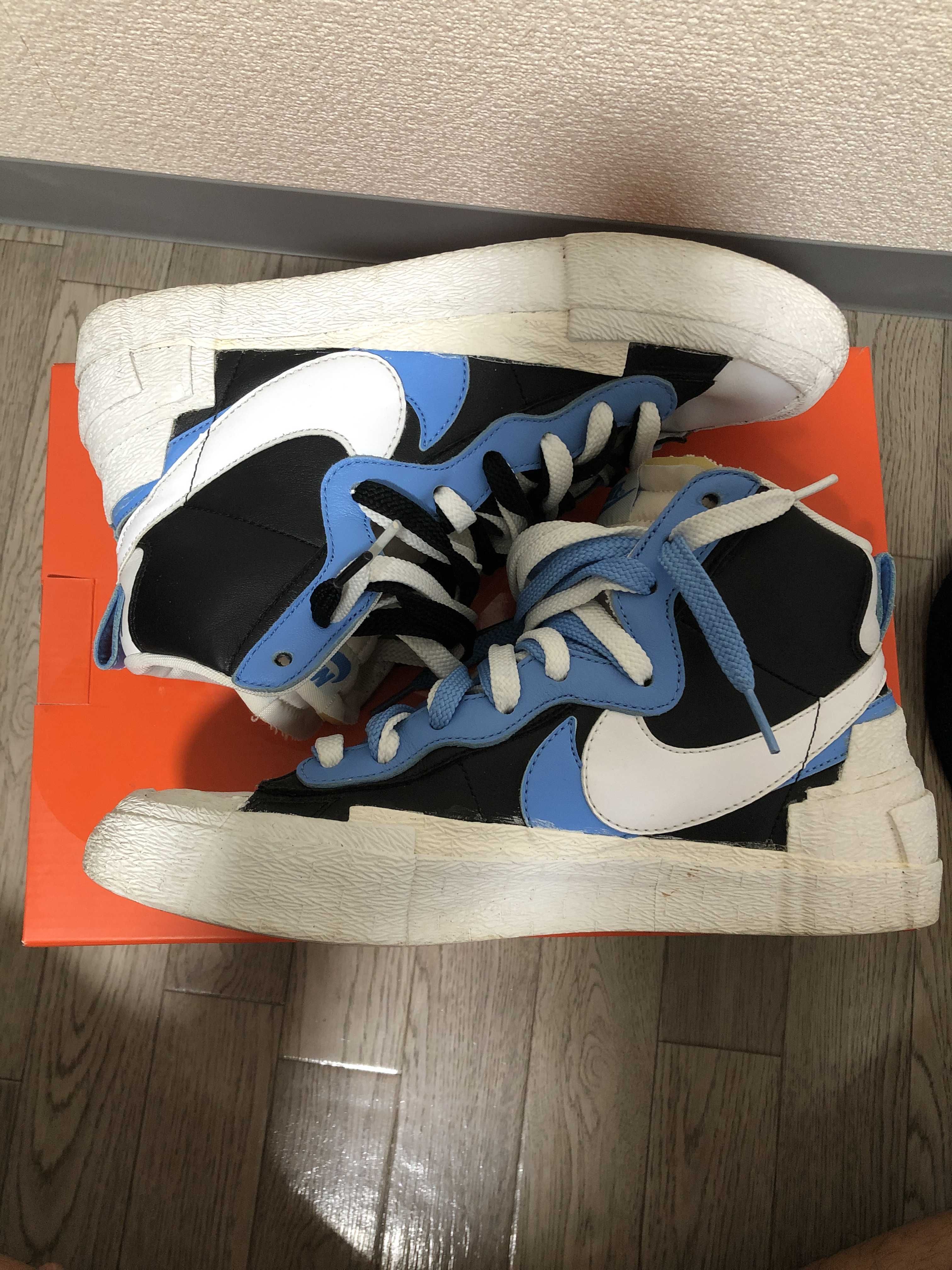 sacai × NIKE BLAZER MID "BLACK / BLUE"