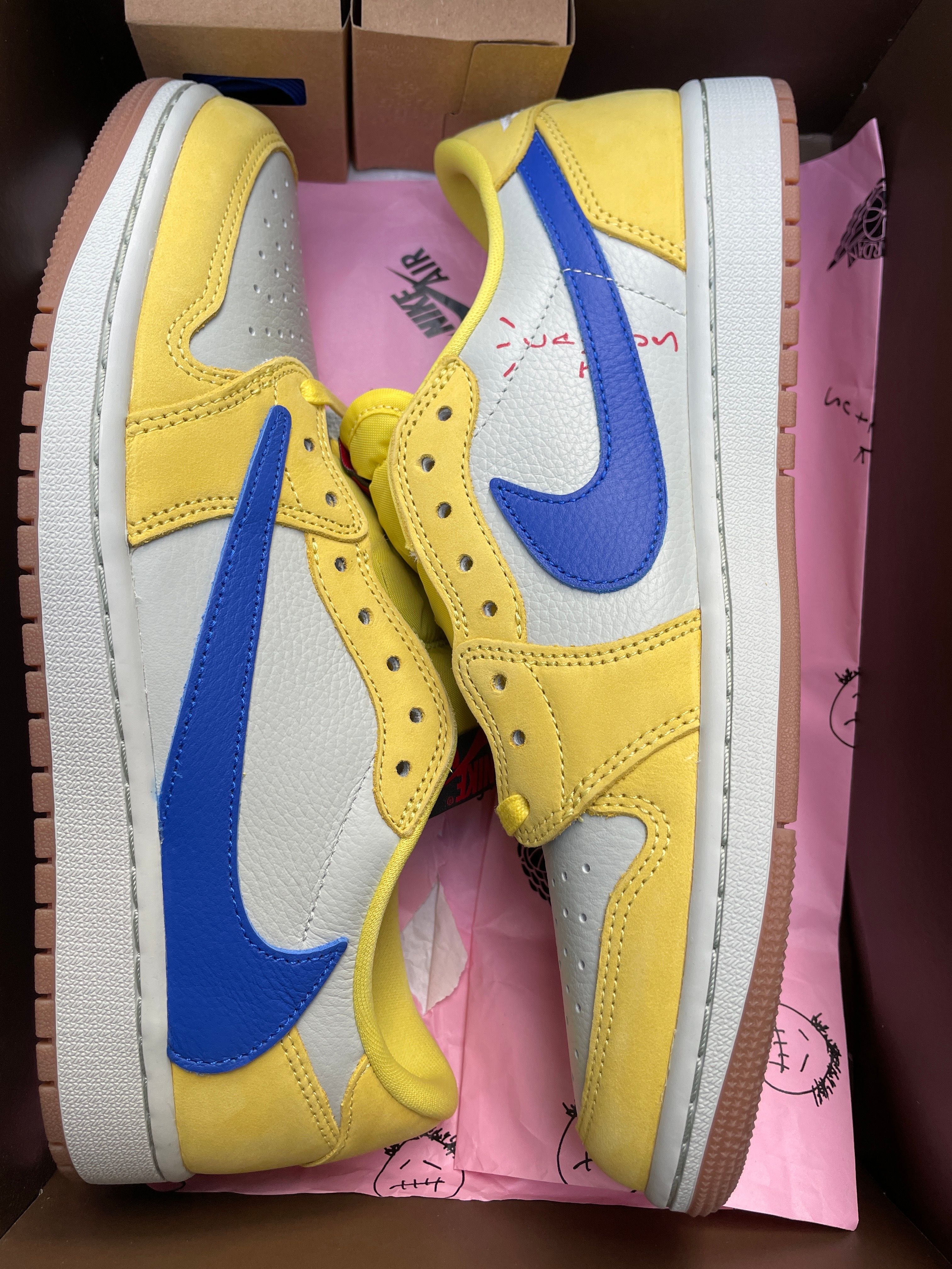 Travis Scott × Nike Women's Air Jordan 1 Retro Low OG "Canary"