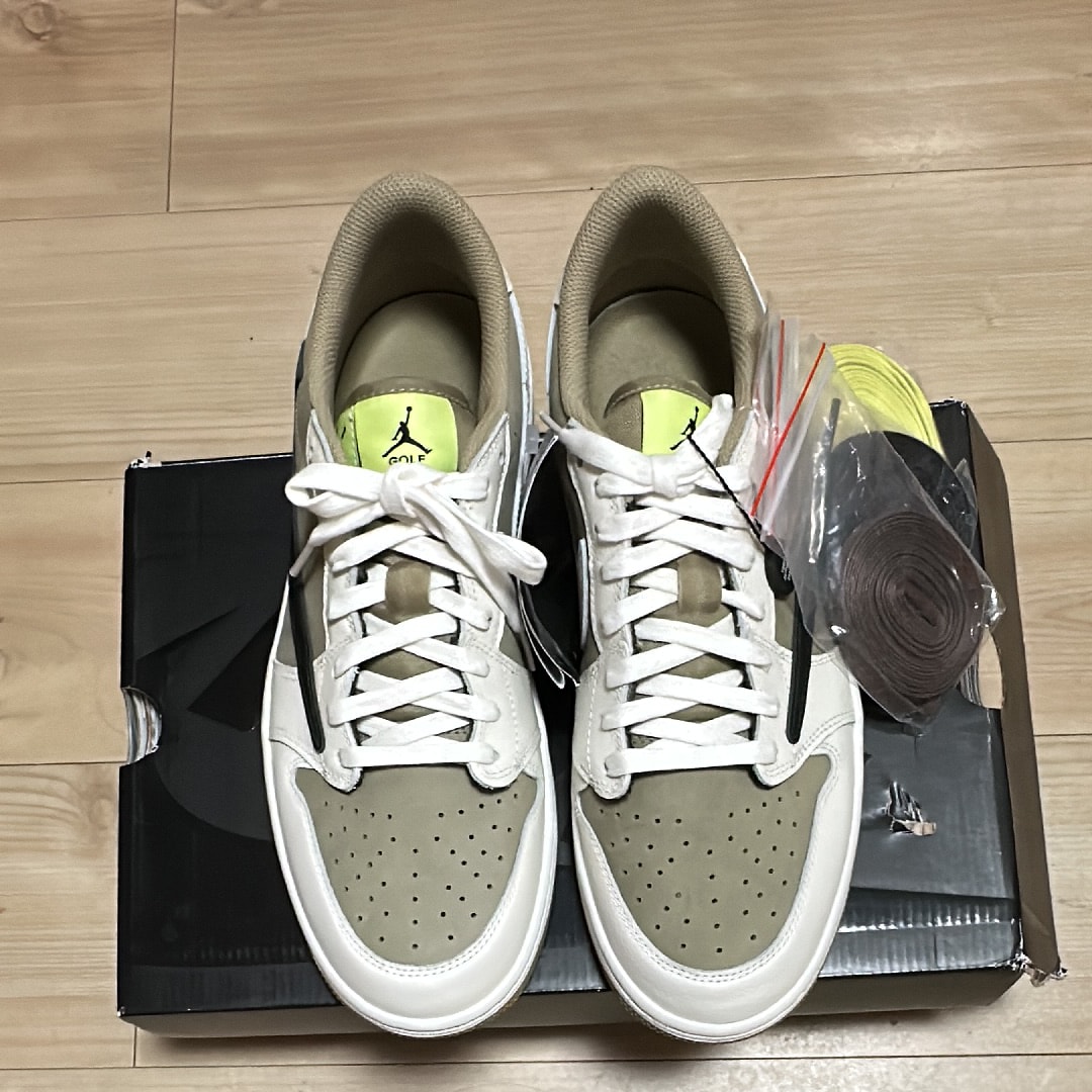 Travis Scott × Nike Air Jordan 1 Low Golf NRG "Neutral Olive"