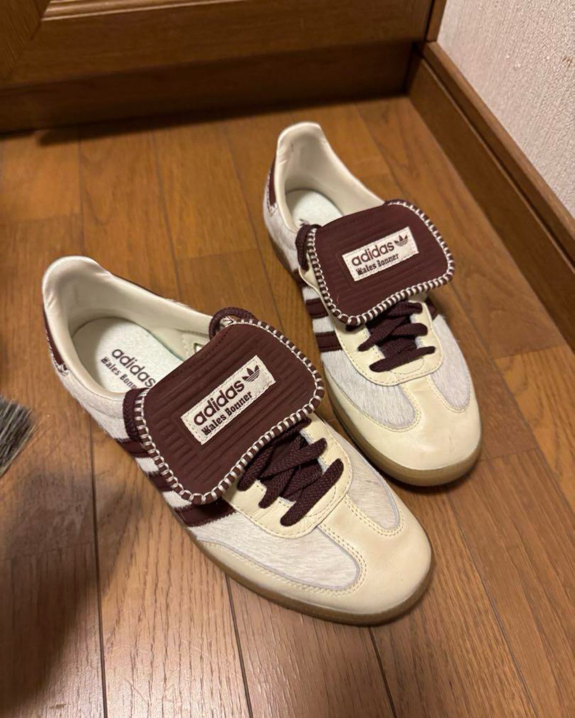 Wales Bonner × adidas Samba Pony Tonal Low "Cream White/Mystery Brown"