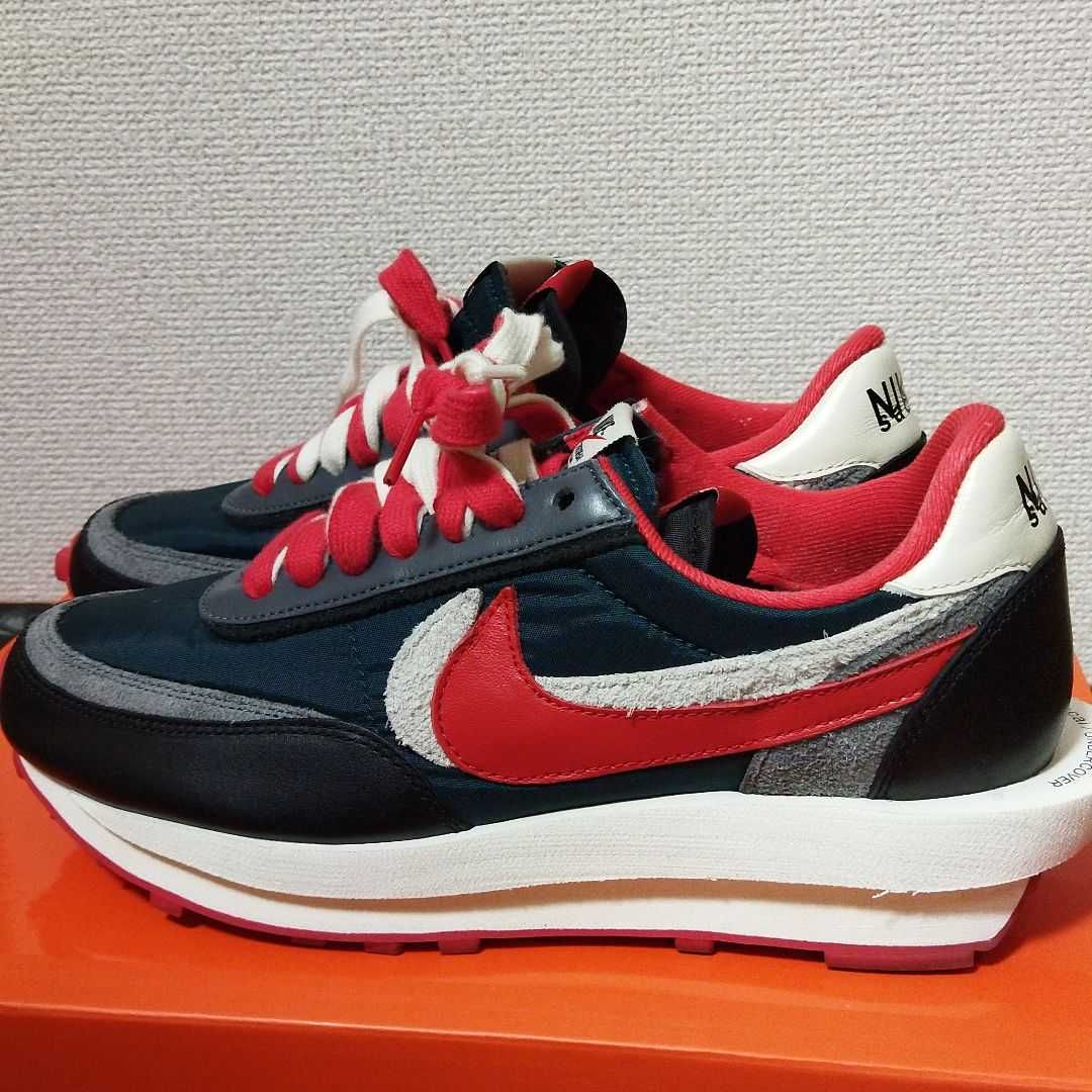UNDERCOVER × sacai × Nike LD Waffle "Midnight Spruce/Pale Ivory-Dark Grey-University Red"