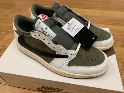 Travis Scott × Nike Air Jordan 1 Low OG SP "Reverse Olive"