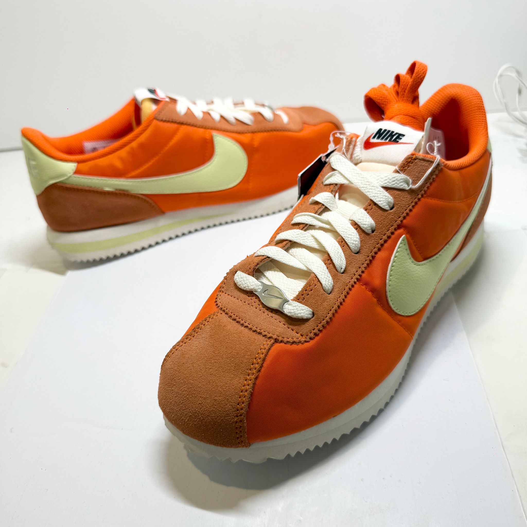 Nike Women's Cortez Textile "Safety Orange/Life Lime"