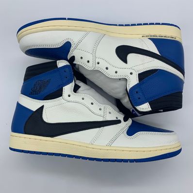 Travis Scott × fragment design × Nike Air Jordan 1 Retro High OG SP "Military Blue"